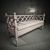 Vintage Parisian Market Bench 3D model small image 1