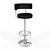 Sleek Swivel Bar Stool 3D model small image 1