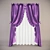 Silk Tie-Up Curtains 3D model small image 1