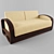 Light Wood Sofa 3D model small image 1