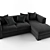 Modern Compact Sofa: Stylish and Comfortable 3D model small image 1