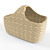 Handwoven Rattan Storage Basket 3D model small image 1