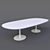 DIZZIE - H 74: Sleek Double Oval Base Dining Table 3D model small image 1