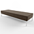 Elegant Wooden Bench 3D model small image 1