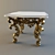 Luxury Golden Dining Table 3D model small image 1