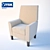 Cozy Sand VEJLE Chair - Stylish and Comfortable 3D model small image 1