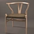 Scandinavian Design Wishbone Chair 3D model small image 1