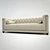 Elegant Panama-Finished Davidoff Sofa 3D model small image 1