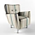 Giulia Leather Armchair 3D model small image 1