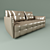 Modern Leather Duvet Sofa 3D model small image 1