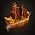 Ruthless Pirate Ship 3D model small image 1