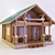 Rustic Wooden Summer House 3D model small image 1