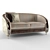 Classic Elegance: Double Sofa 3D model small image 1