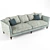 Elegant Victory Classic Sofa 3D model small image 1