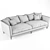 Elegant Victory Classic Sofa 3D model small image 3