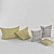 Dreamy Comfort: Cloud-Like Pillows 3D model small image 1