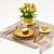 Orange Bliss: Elegant Serving in Vibrant Hues 3D model small image 1