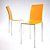 Sleek Orange Chair 3D model small image 1