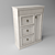 Elegant Espresso Dresser 3D model small image 1