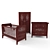 Marika Crystal Nursery Furniture Set 3D model small image 1