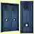 Classic Entry Door- 1400mm x 2300mm 3D model small image 1