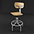 Title: Height-Adjustable Drafting Chair 3D model small image 2