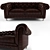 Luxury Leather Office Sofa 3D model small image 1