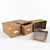 Organized Office Storage: Cardboard Boxes 3D model small image 1