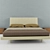 Elegant Bed & Nightstands 3D model small image 1