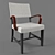 Italian Marchetti Chair | MM 504 | Fabric & Wood 3D model small image 1