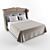 Elegant Verona King Bed 3D model small image 1