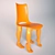 Pop Art Plastic Chair 3D model small image 1