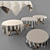 Round Table with Elegant Cloth 3D model small image 1