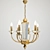 Elegant Crystal Chandelier 3D model small image 1