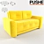 PUSHE Austin Sofa Bed: Stylish & Versatile 3D model small image 1