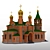 Innokentyevskaya Church Khabarovsk: A Historical Wooden Landmark 3D model small image 3