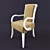 Elegant Baroque Chair 3D model small image 1