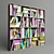 Sleek Wood Grain Bookshelf 3D model small image 2