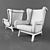 Brigitte: Harmonic Light-Dark Armchair 3D model small image 2