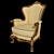 Cozy Relaxation Chair 3D model small image 1