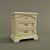 Elegant Aurora Avorio Bedside Table 3D model small image 1