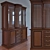 Modern Glass Display Cabinet 3D model small image 1