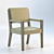 Elegant Velvet Dining Chair 3D model small image 1