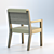 Elegant Velvet Dining Chair 3D model small image 2