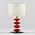 Modern Onyx Red Table Lamp 3D model small image 1