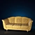 Golden Pattern Sofa 3D model small image 1