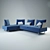 Saba Limes: Stylish Modular Sofa 3D model small image 1