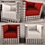 Silik & Creazioni: Giorgia Steel and Fabric Armchair 3D model small image 1