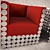 Silik & Creazioni: Giorgia Steel and Fabric Armchair 3D model small image 3