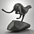 Stone Cheetah Sculpture 3D model small image 3